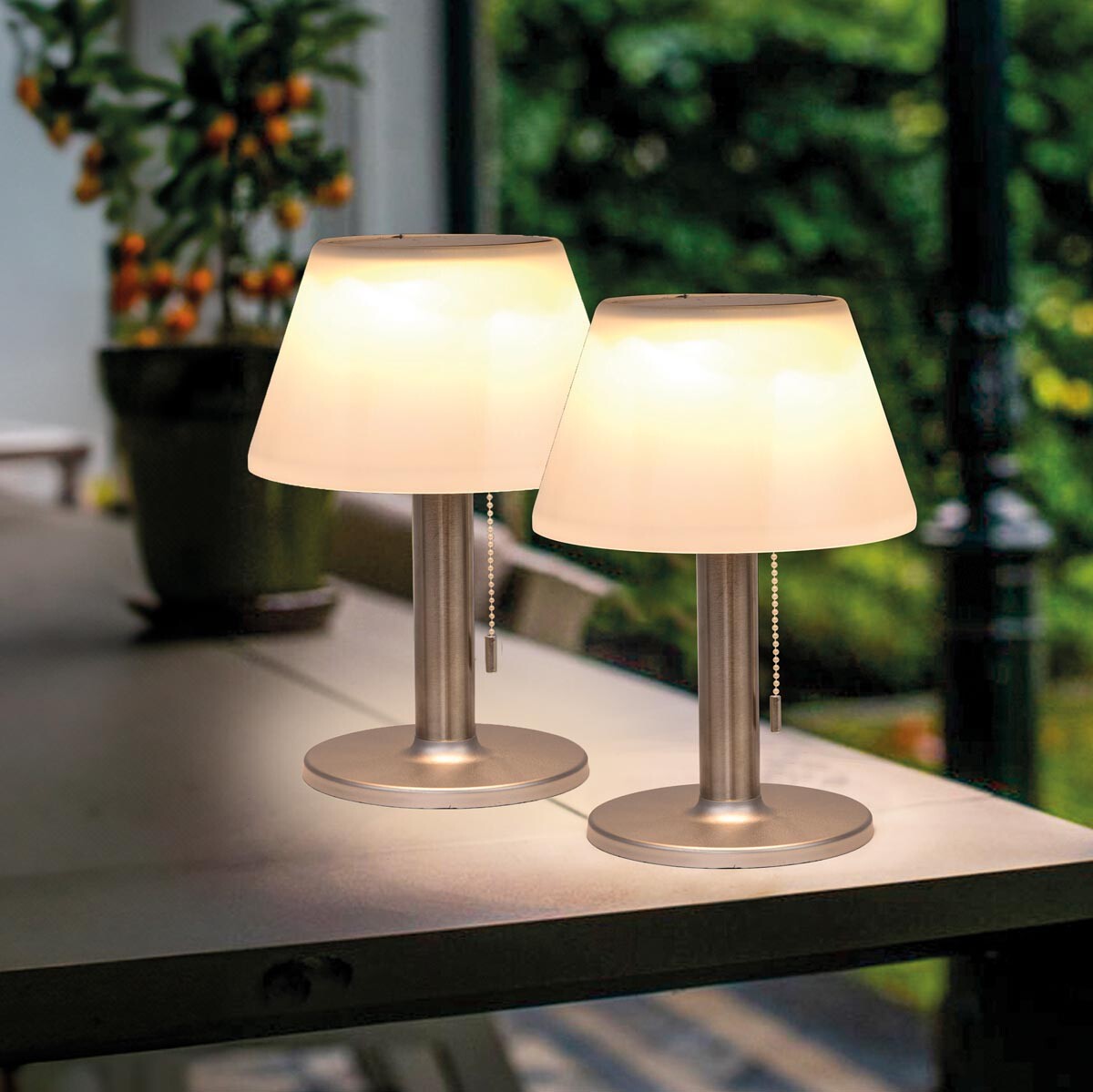 Solárna stolná lampa, 2 ks