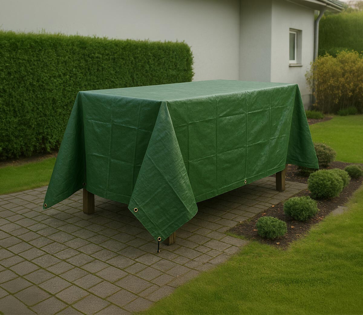 Ochranná plachta, tmavozelená, 3 x 5 m