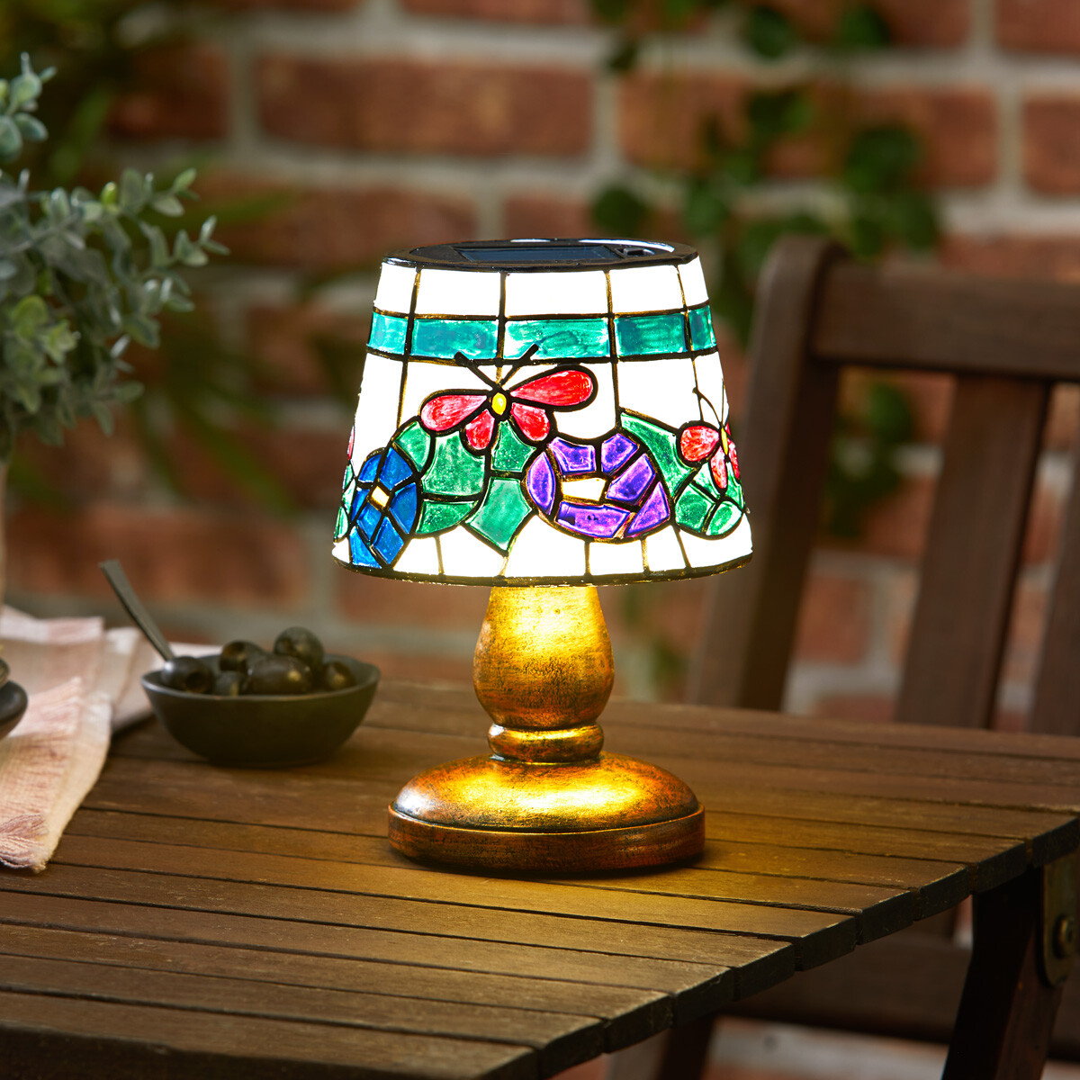 Solárna stolná lampa Antik