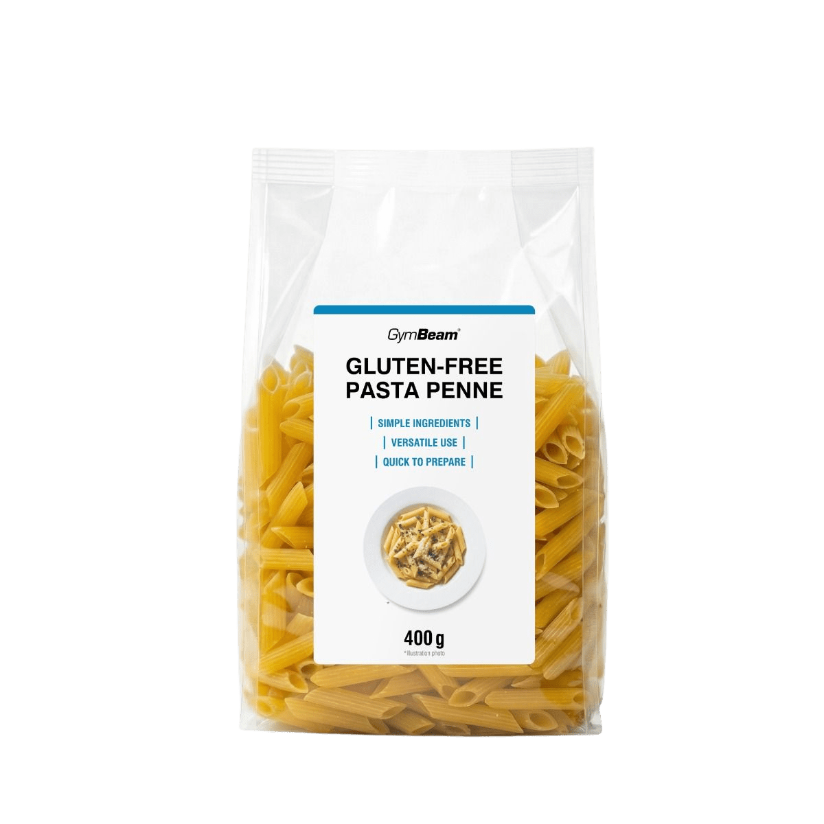 GYMBEAM Bezlepkové cestoviny penne 400 g
