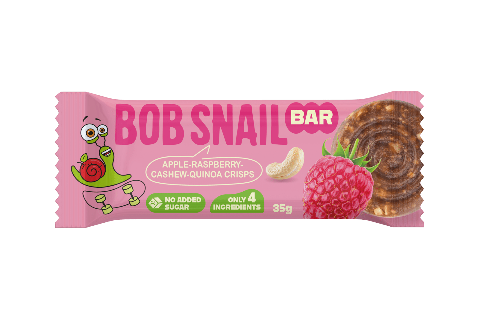 ŠNEK BOB Ovocná tyčinka jablko-malina s kešu a quinoou 35 g