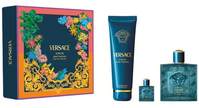 Versace Eros - EDP 100 ml + sprchový gél 150 ml + EDP 5 ml