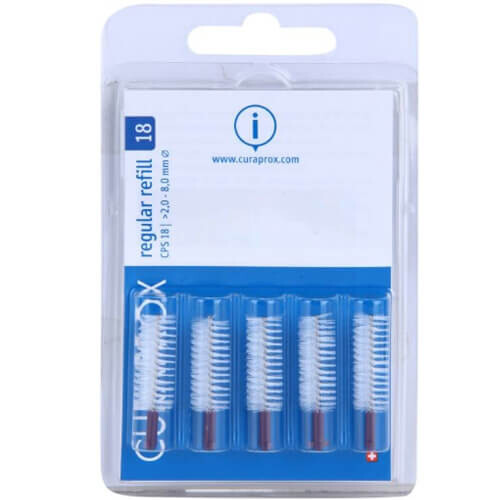 Curaprox Náhradné medzizubné kefky Regular CPS 18 - 8,0 mm Fialové Refill 5 ks