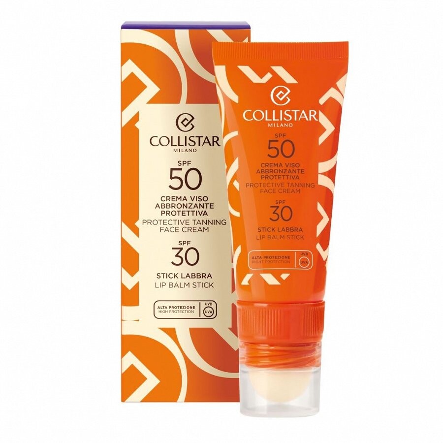 Collistar Opaľovací krém a balzam na pery 2v1 SPF 50
