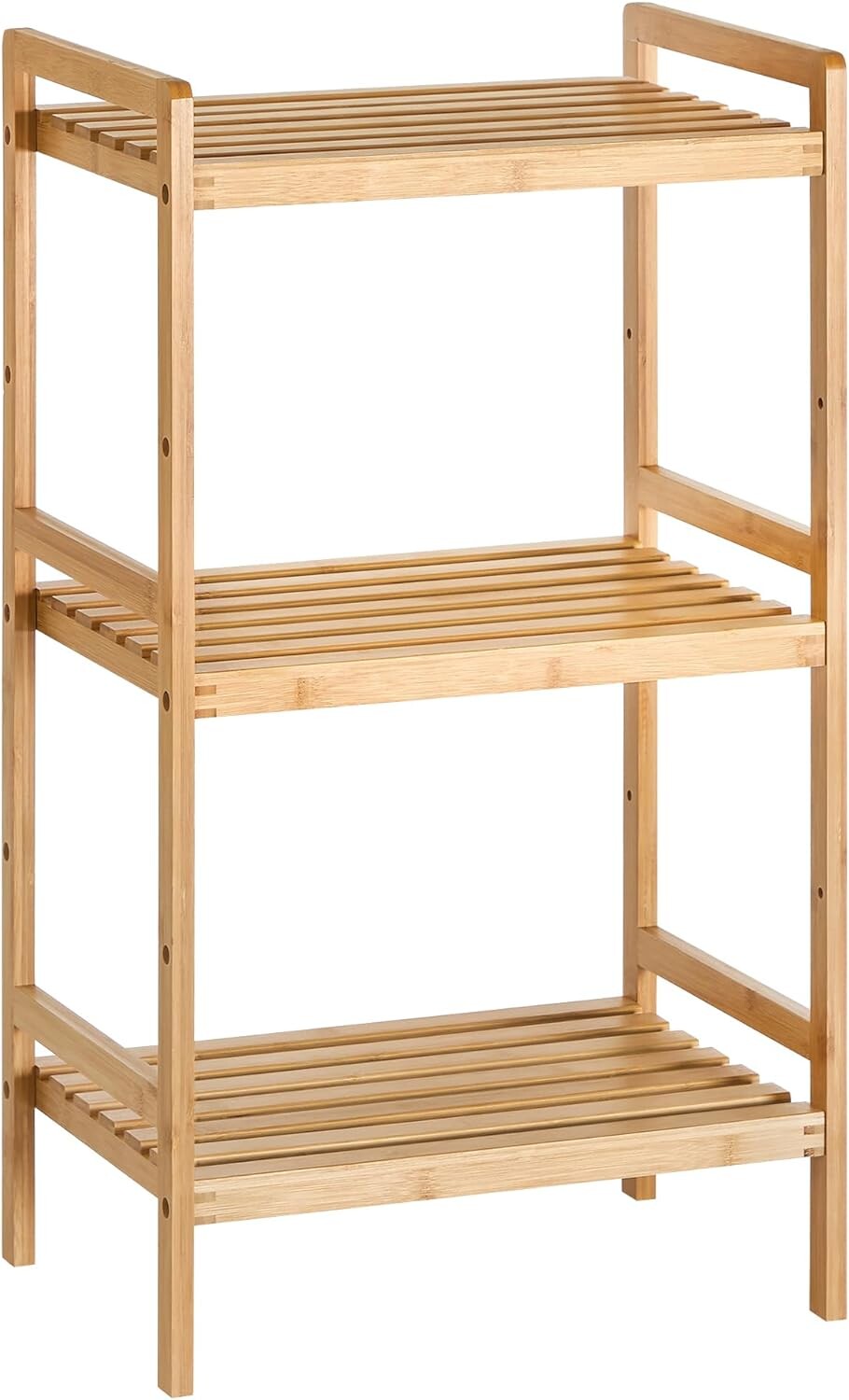 Kúpeľňový regál Lensa bambusový