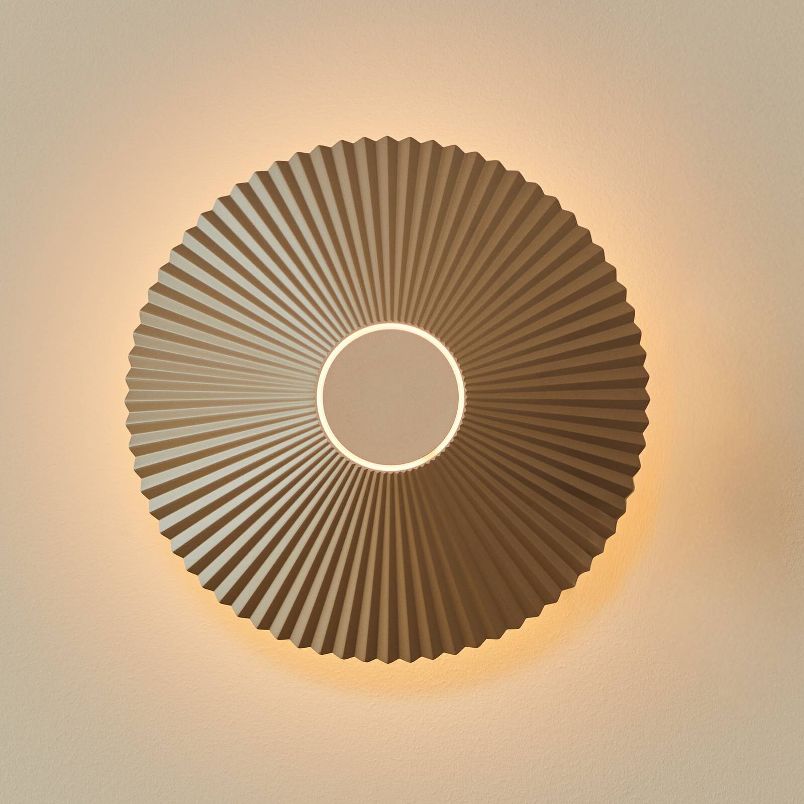LOOM DESIGN LED nástenné svetlo Ballerina, krémová, Ø 35 cm