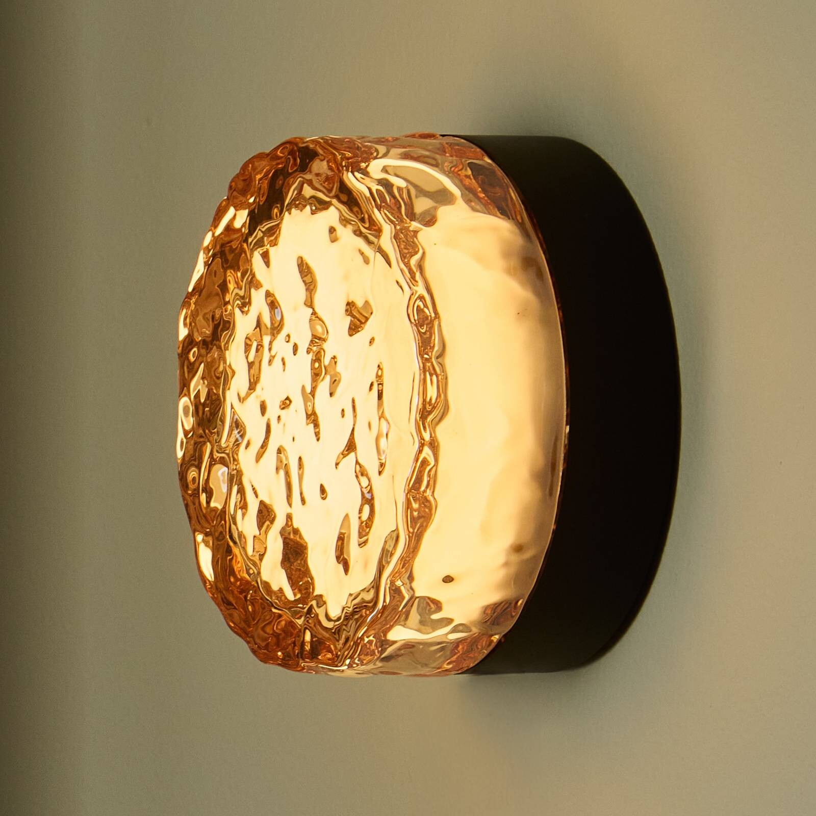 LOOM DESIGN LED nástenné svetlo Otto Ice jantárová, 13 cm, CCT, IP65