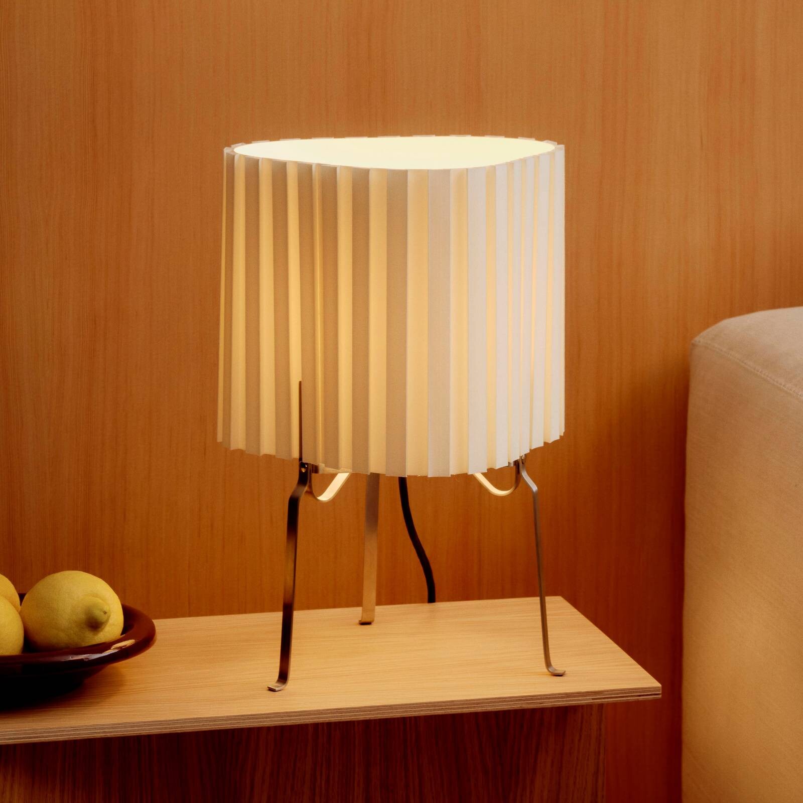 Stolová lampa HAY Canelé, biela, výška 37 cm, E14, textil