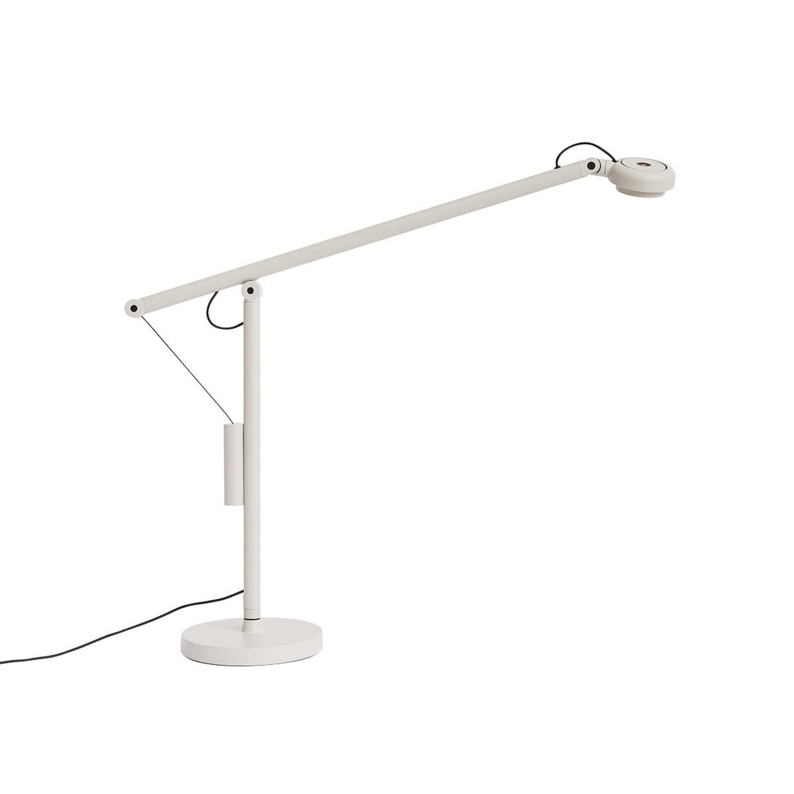 Stolná lampa HAY LED Fifty-Fifty, sivá, 45 cm, stmievateľné