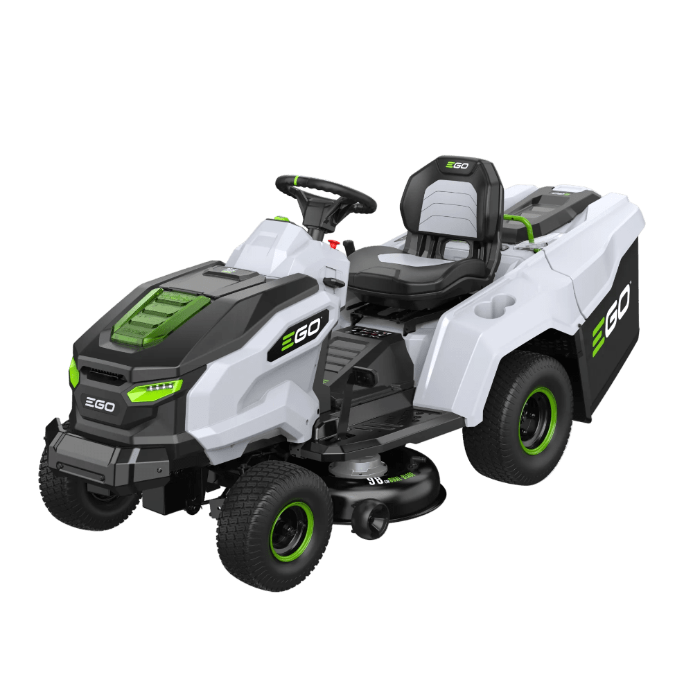 EGO Power+ AKU Záhradný traktor 98 cm TR3800E-B so zberným košom-V cene je: traktor; rýchlonabíjačka 1600W; mulčovací klin AMP3800T, 4ks 10Ah batérií