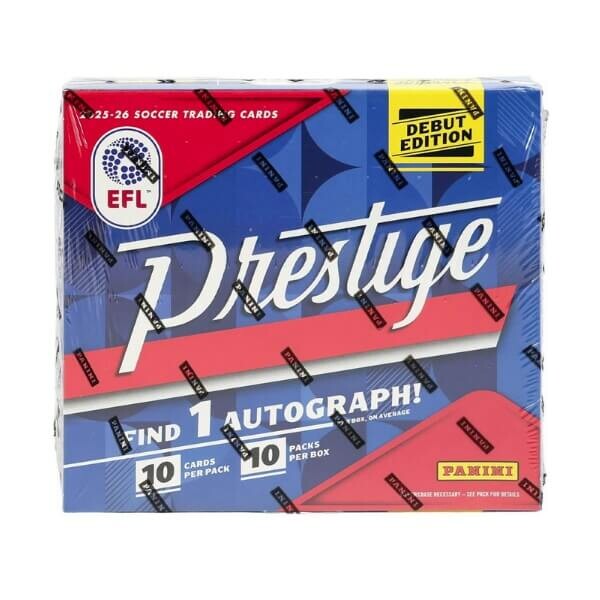 Panini 2025-2026 Panini Prestige EFL Soccer Hobby Preferred Box - futbalové karty