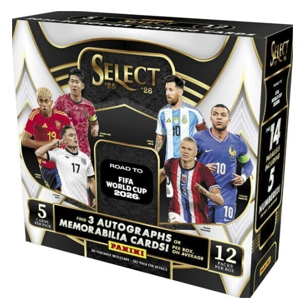 Panini 2025/2026 Panini Select Road to FIFA World Cup Hobby Box - futbalové karty