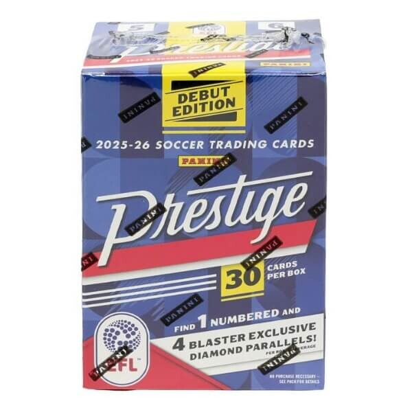 Panini 2025-2026 Panini Prestige EFL Soccer International Blaster Box - futbalové karty