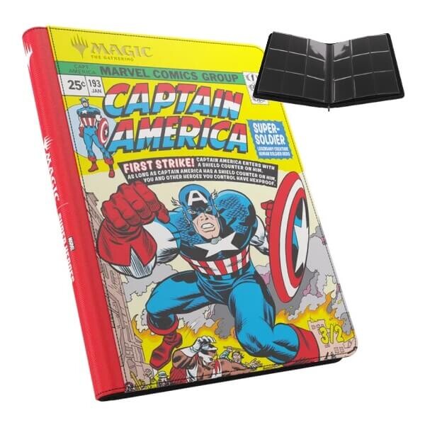Gamegenic Album na karty Magic: the Gathering Zip-Up 18-Pocket Marvel Super Heroes - Captain America / Black Panther