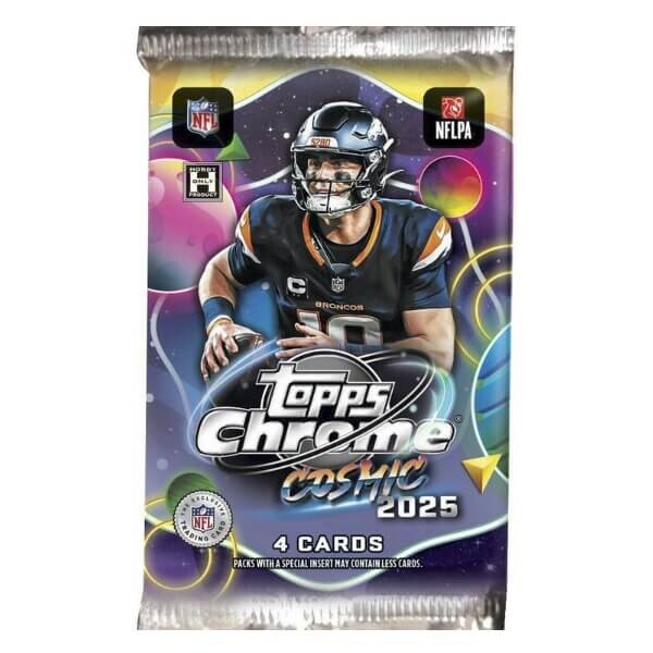 Topps 2025 Topps Chrome Cosmic Football Hobby Balíček – karty NFL