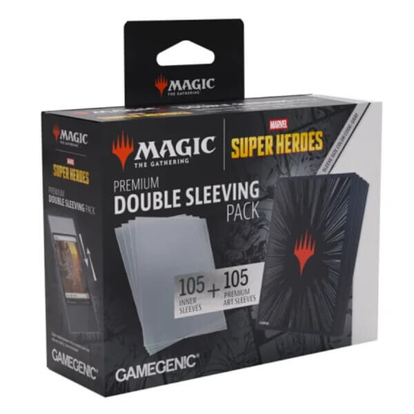 Gamegenic Sada vnútorných a vonkajších obalov na karty MTG Premium Double Sleeving Pack – Marvel Comic Burst Black