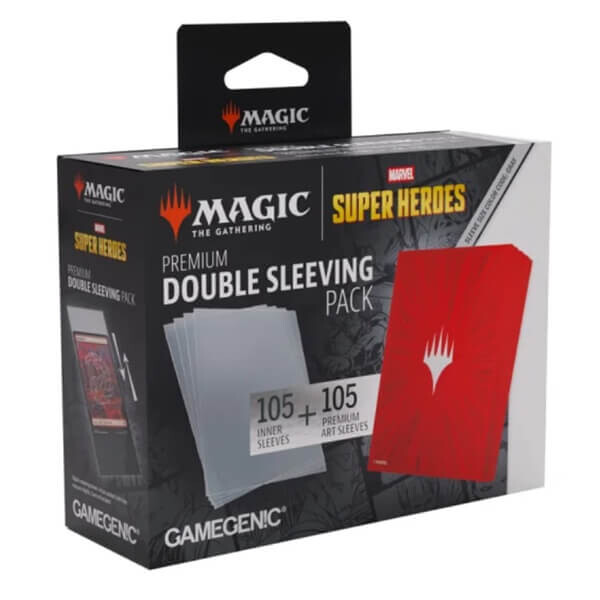 Gamegenic Sada vnútorných a vonkajších obalov na karty MTG Premium Double Sleeving Pack – Marvel Comic Burst Red