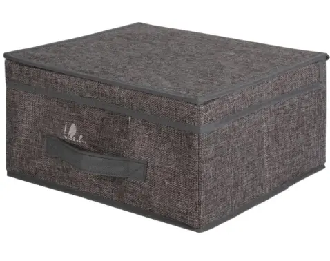 Úložný box s vekom 30x28 cm, šedý%
