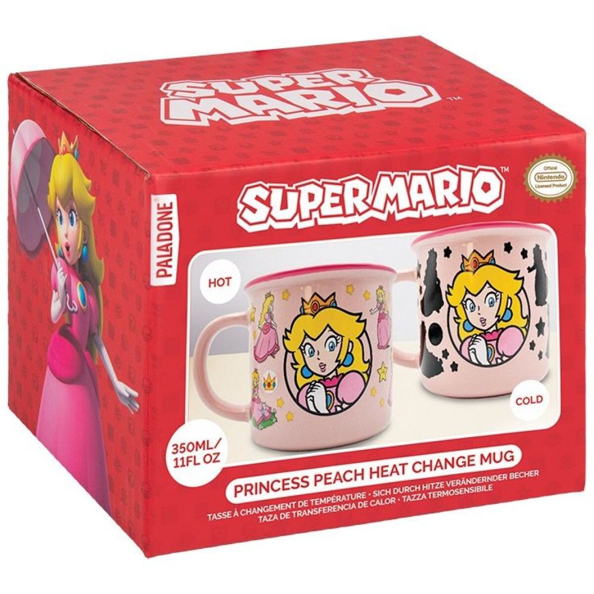 Paladone Super Mario Hrnček meniace Princezná Peach
