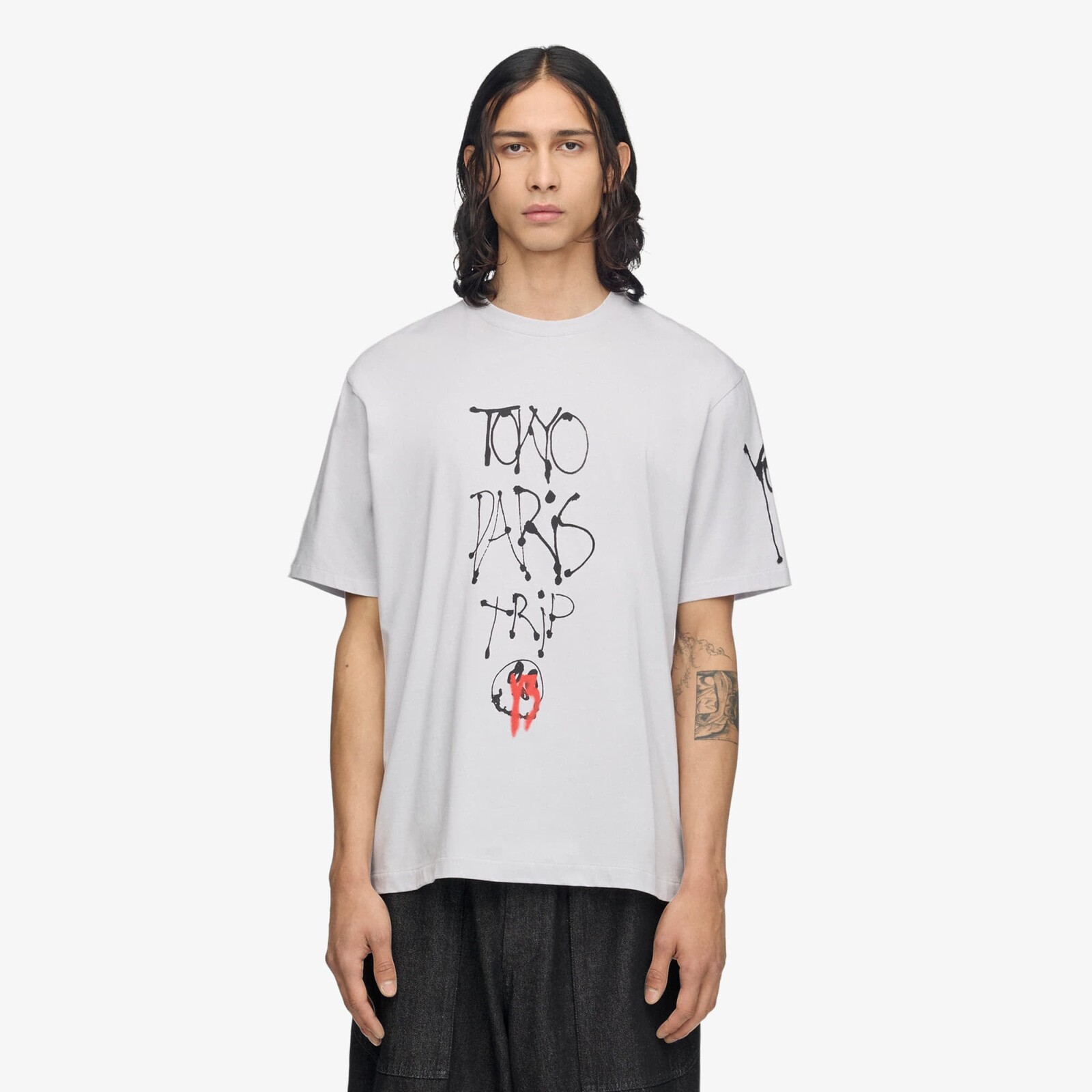 Tričko Y-3 Chito City Graphic Short Sleeve Tee UNISEX Lgh Solid Grey S