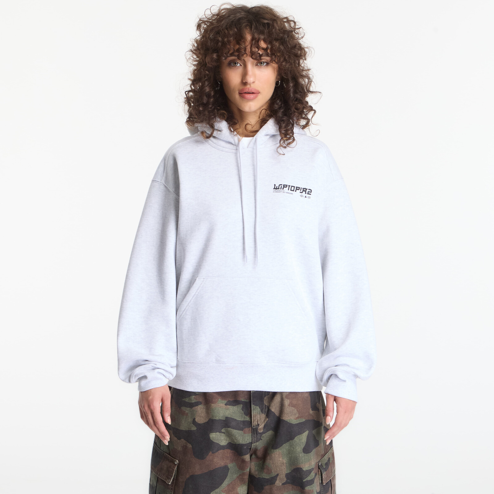 Mikina Carhartt WIP Hooded Wiptopia II Sweat UNISEX Ash Heather XL