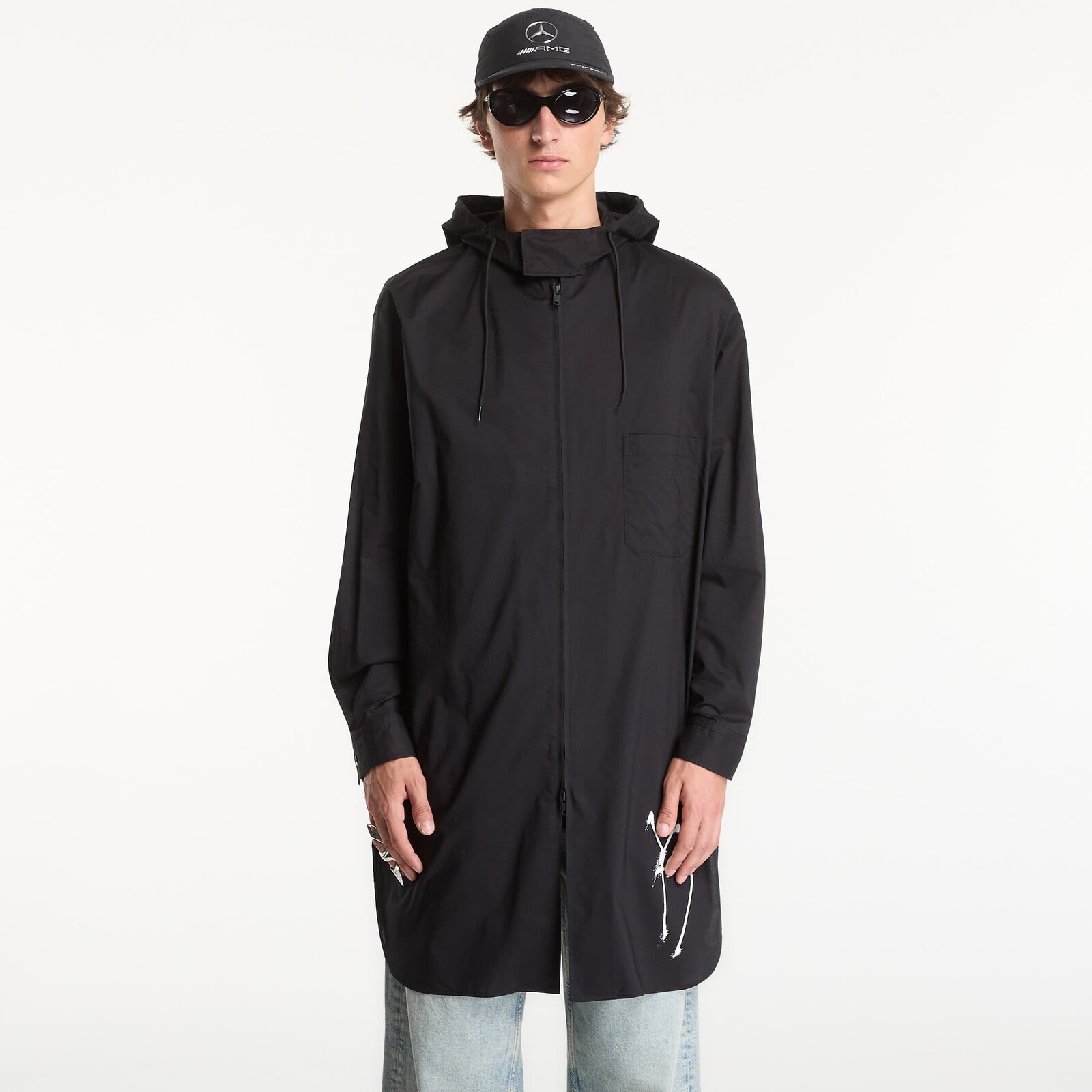 Košeľa Y-3 Chito Graphic Hooded Cotton Shirt Black M