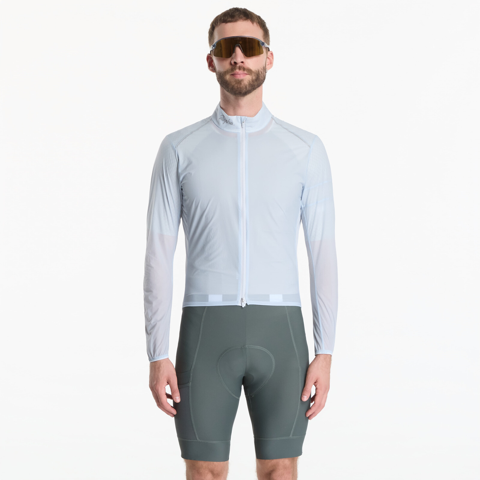 Vetrovka Rapha Men's Brevet Element Wind Jacket Ice/ Silver XL