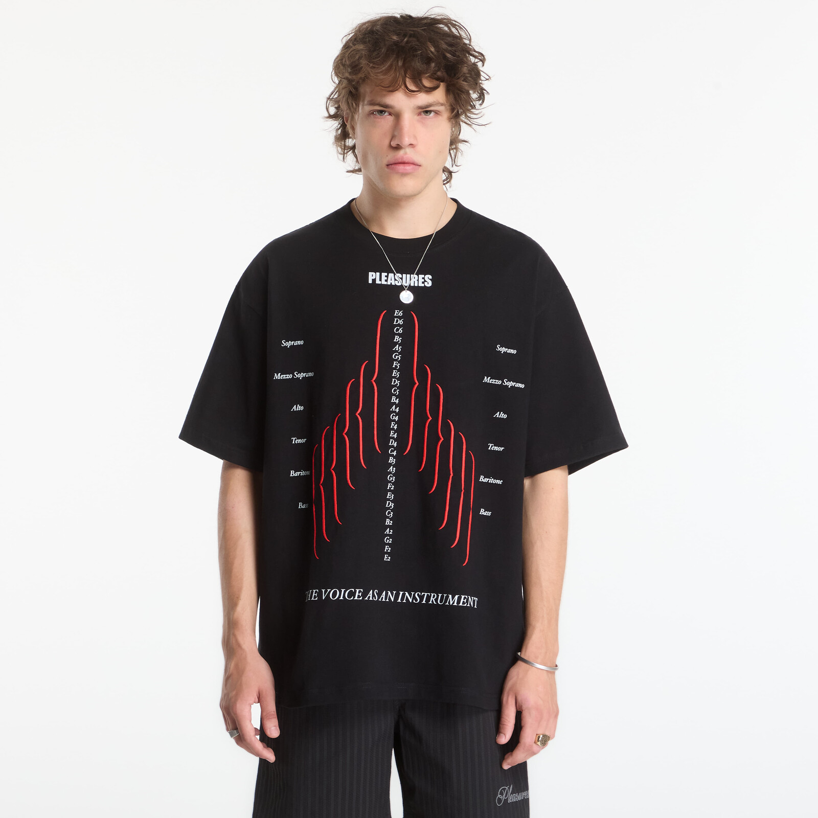 Tričko PLEASURES Choir Heavyweight Shirt Black L
