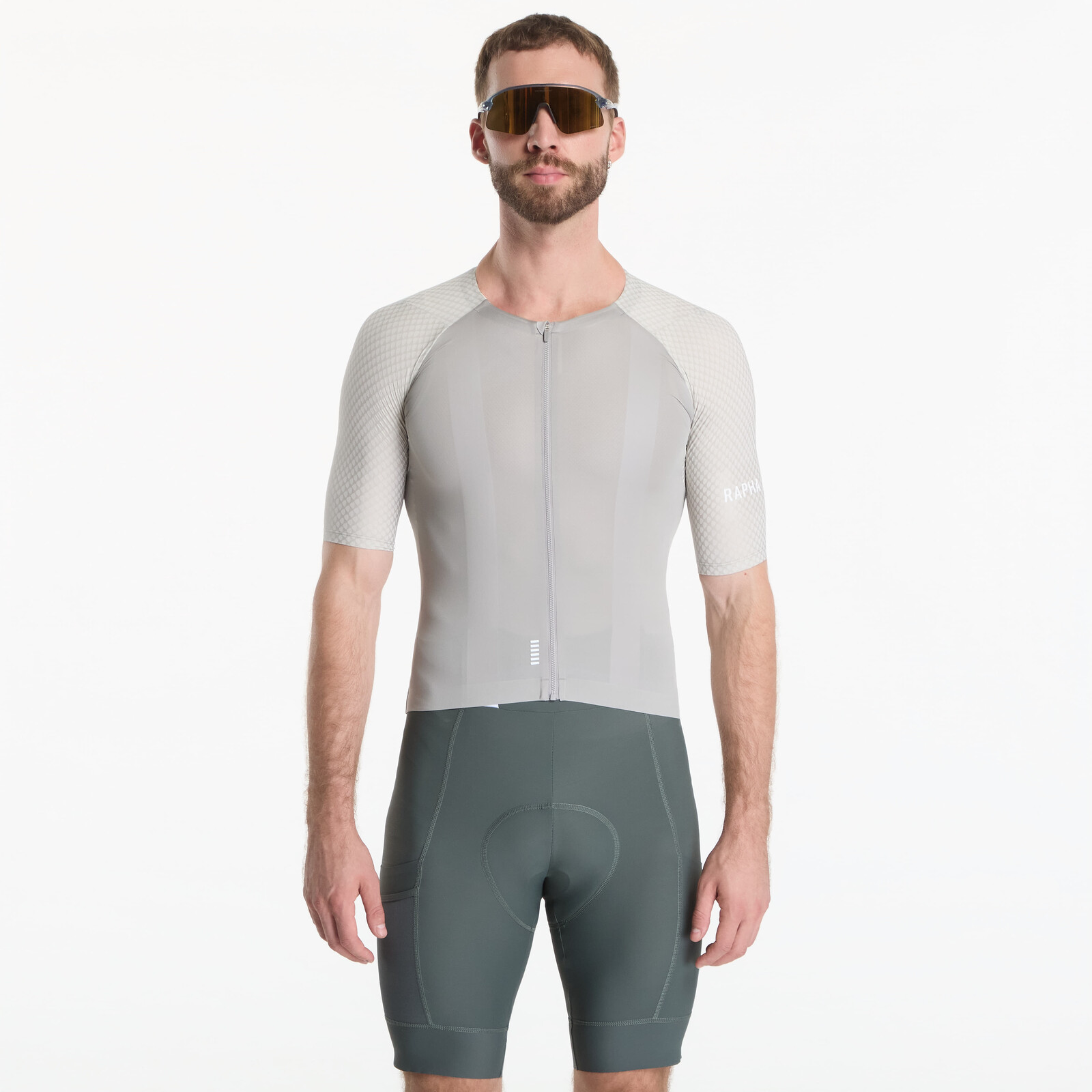 Dres Rapha Men's Pro Team Aero Jersey IV Smoky Silver/ White M
