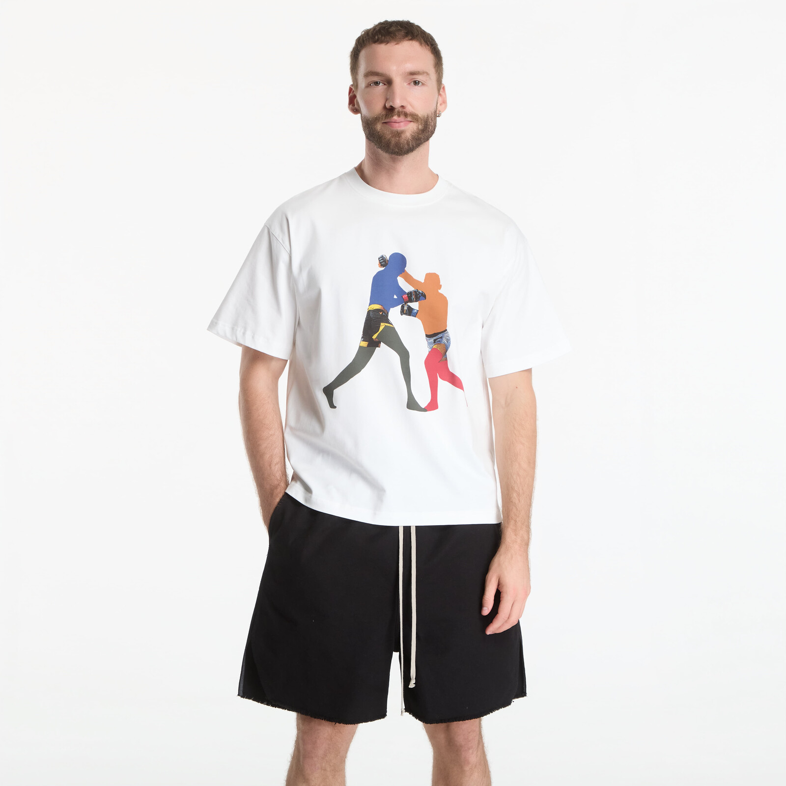 Tričko Footshop x Oktagon T-Shirt Fighters White M