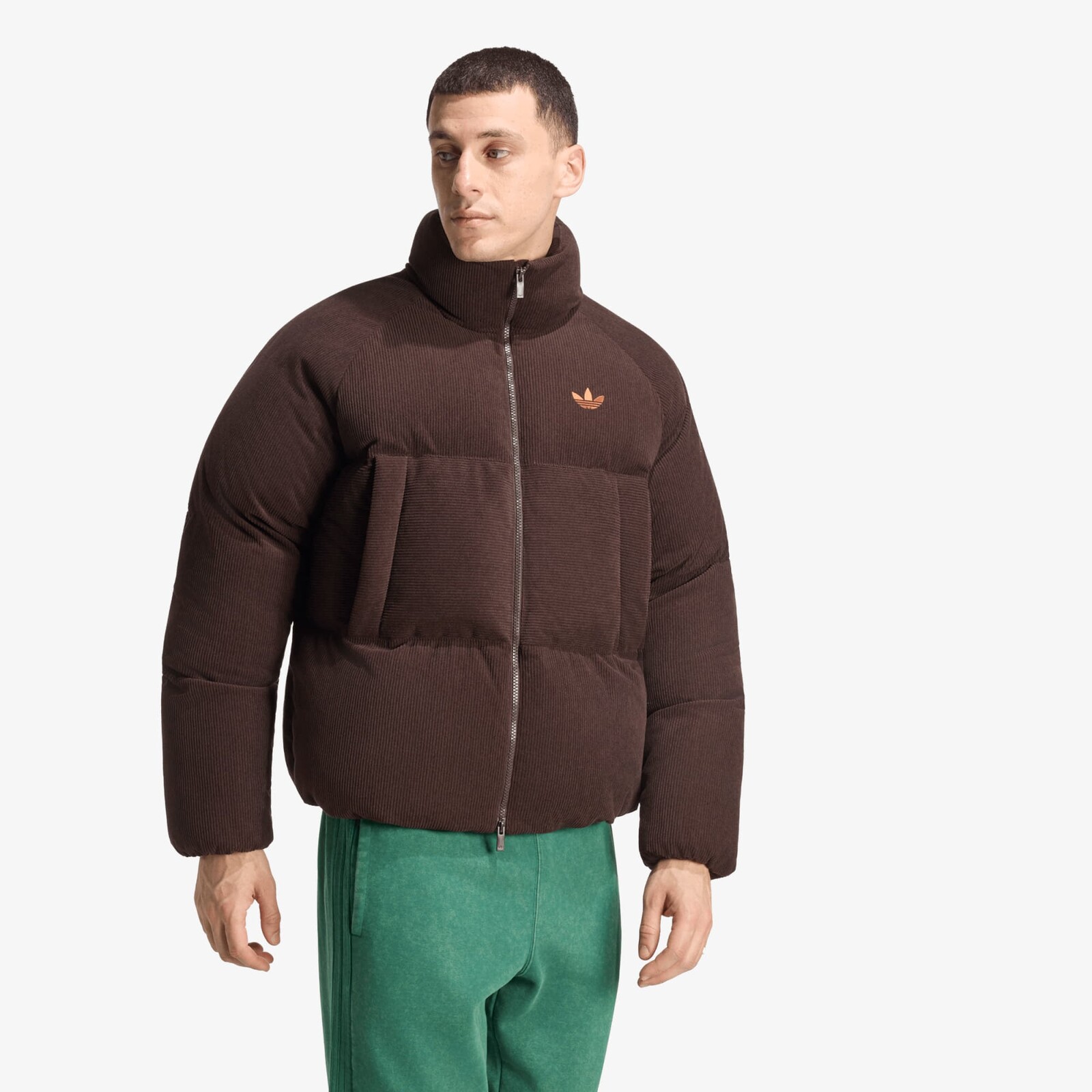 Bunda adidas Corduroy Puffer Jacket Aurora Coffee L