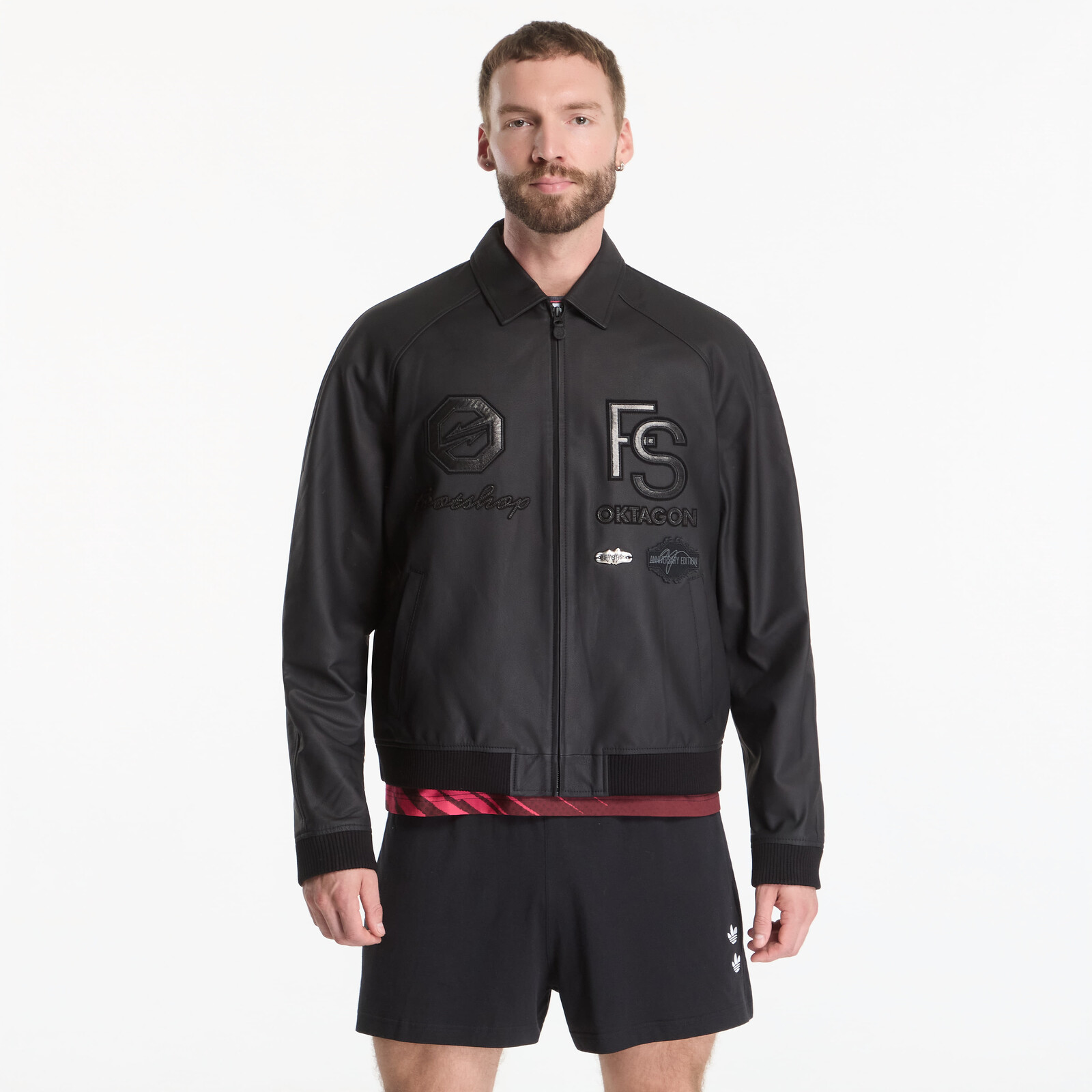 Bunda Footshop x Oktagon Leather Jacket Black XXL