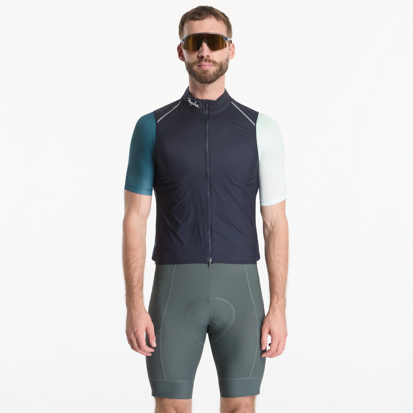 Vesta Rapha Men's Brevet Element Wind Gilet Dark Navy/ White M