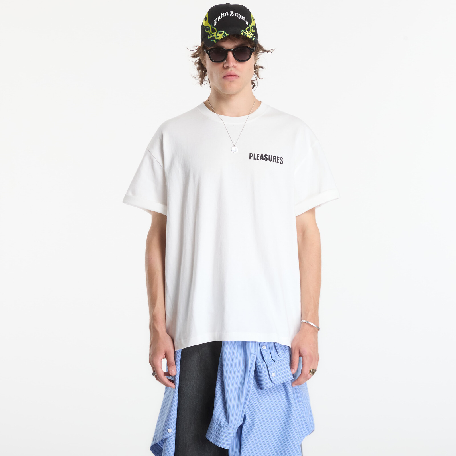Tričko PLEASURES Impact Heavyweight Shirt White L