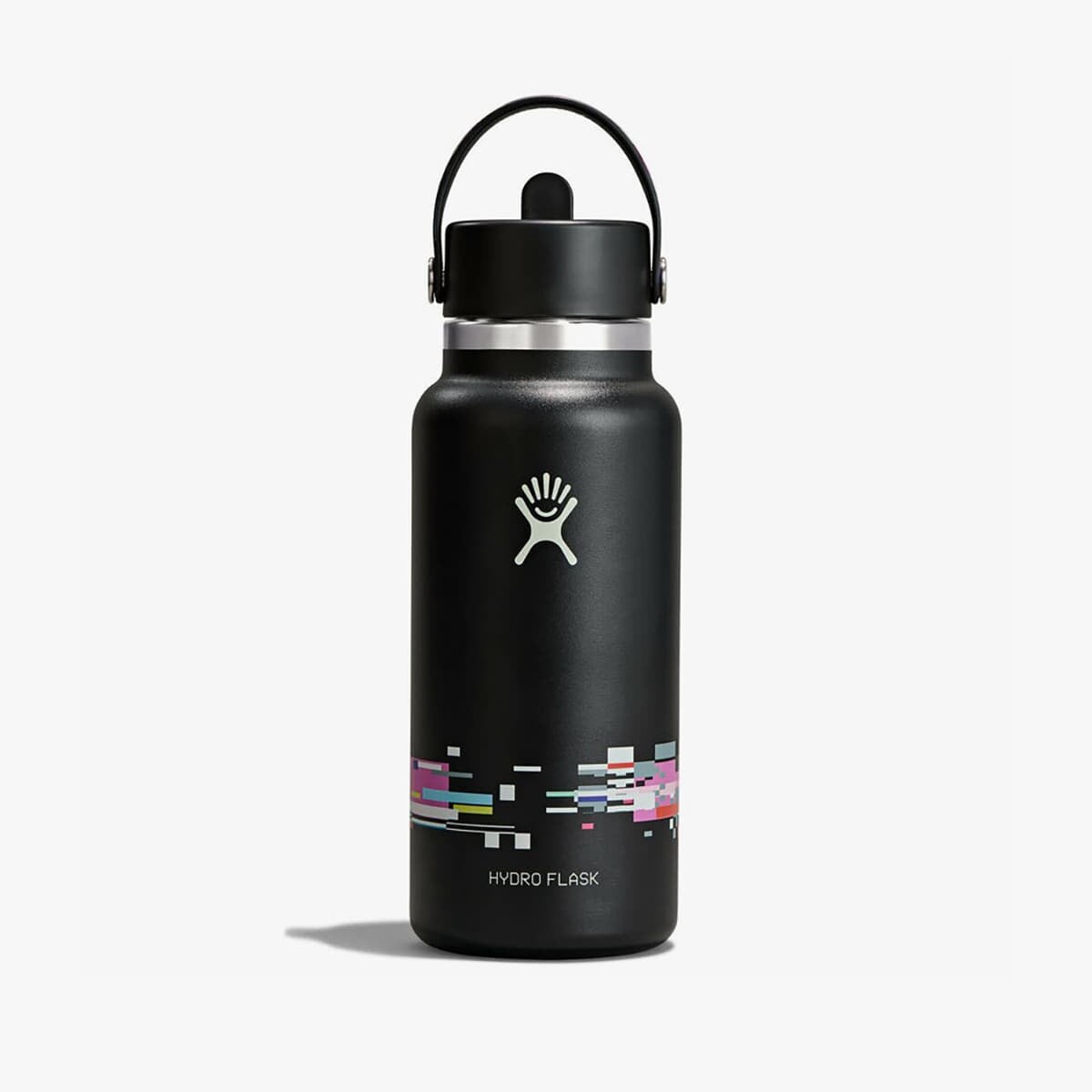 Fľaša Hydro Flask 946 ml Wide Flex Straw Cap Glitch Black Universal