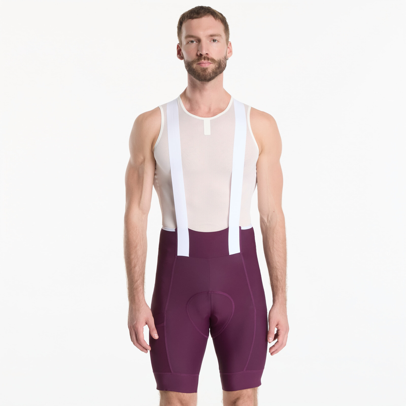 Šortky Rapha Men's Brevet Element Cargo Bib Shorts Plum/ White XL