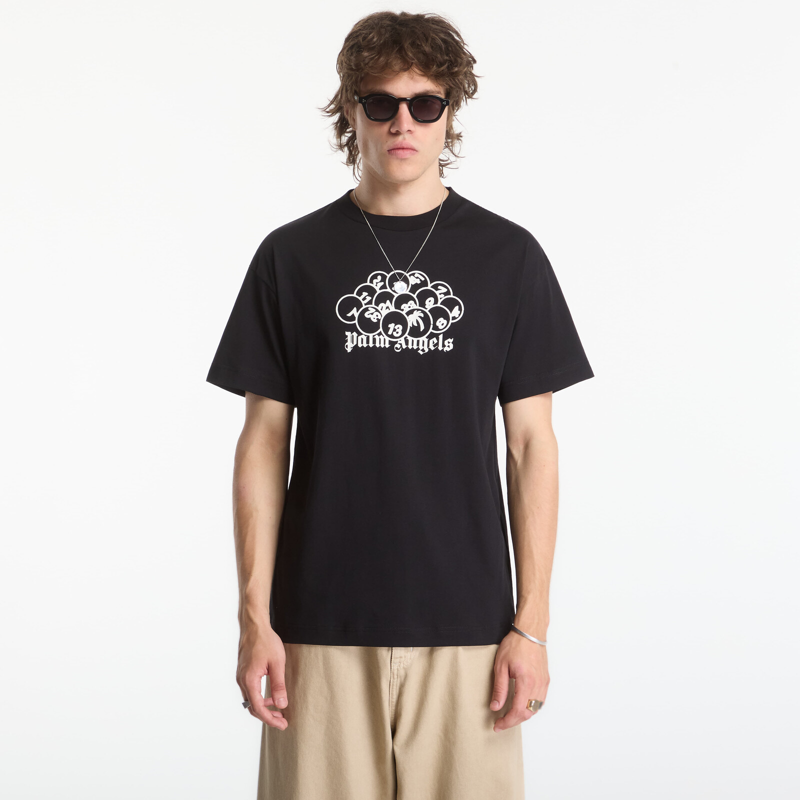 Tričko Palm Angels Pa Pool Regular Tee Black/ Off White L