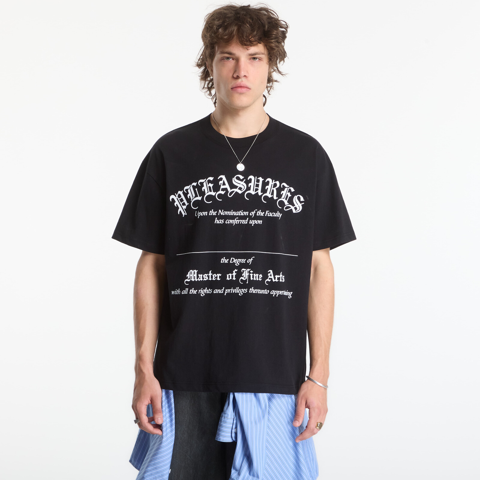 Tričko PLEASURES Degree T-Shirt Black M