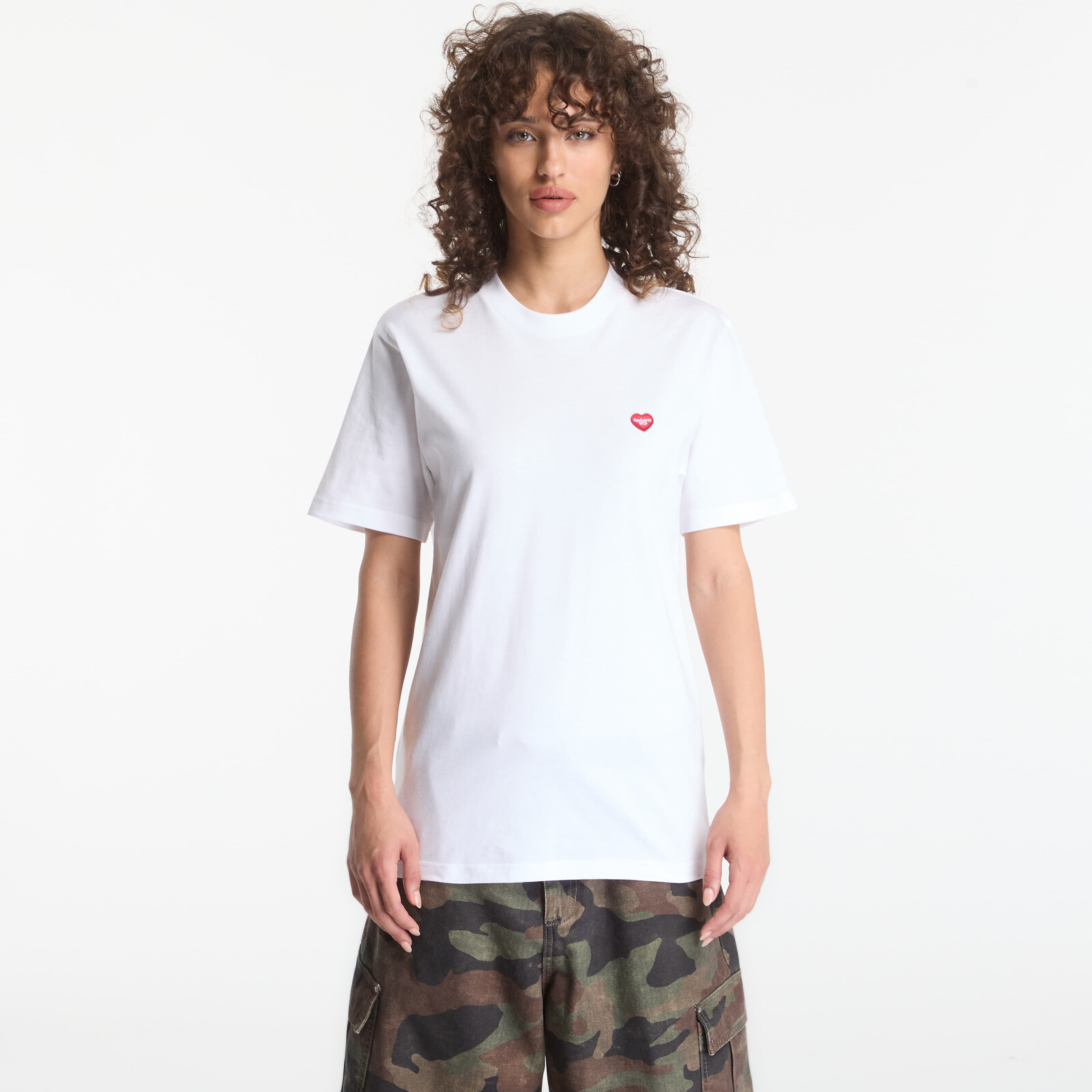 Tričko Carhartt WIP S/S Small Heart T-Shirt UNISEX White/ Red M