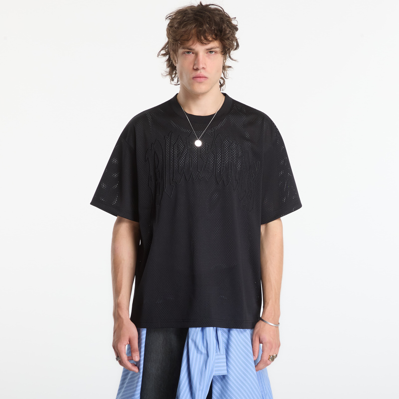 Tričko PLEASURES Twitch Mesh Shirt Black S