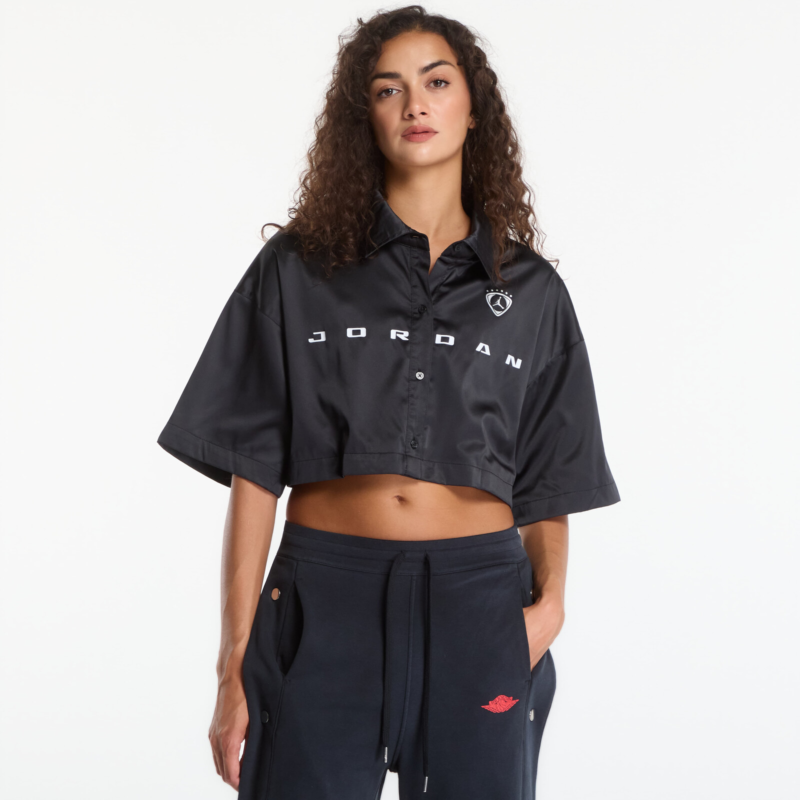 Košeľa Jordan Flight Women's Woven Top Black M