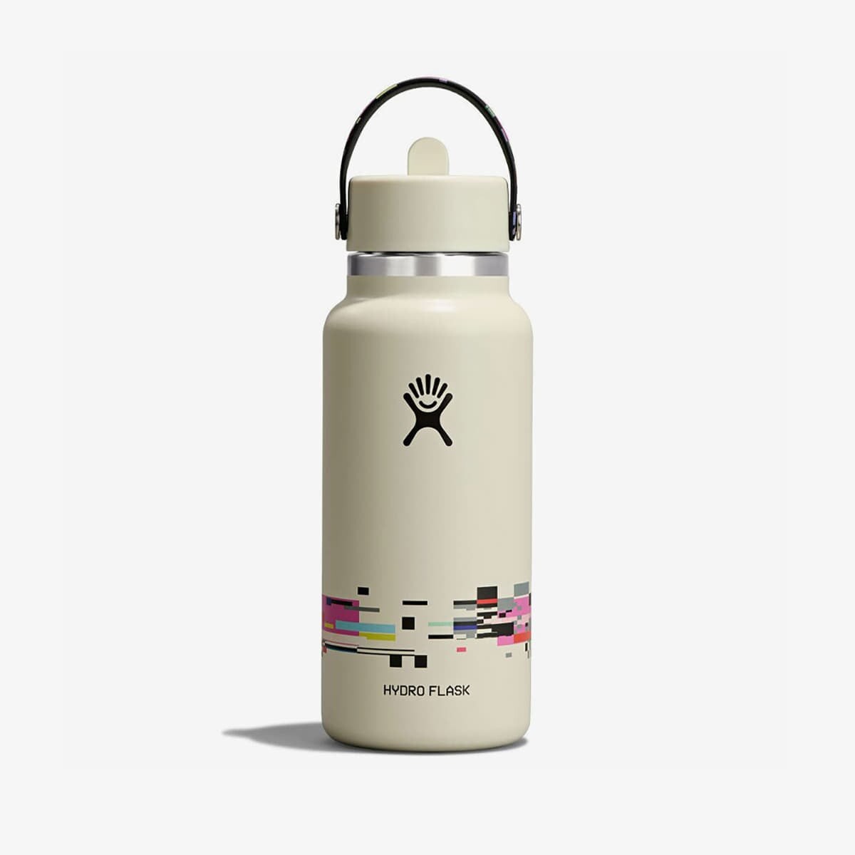 Fľaša Hydro Flask 710 ml Wide Flex Straw Cap Glitch White 710 ml