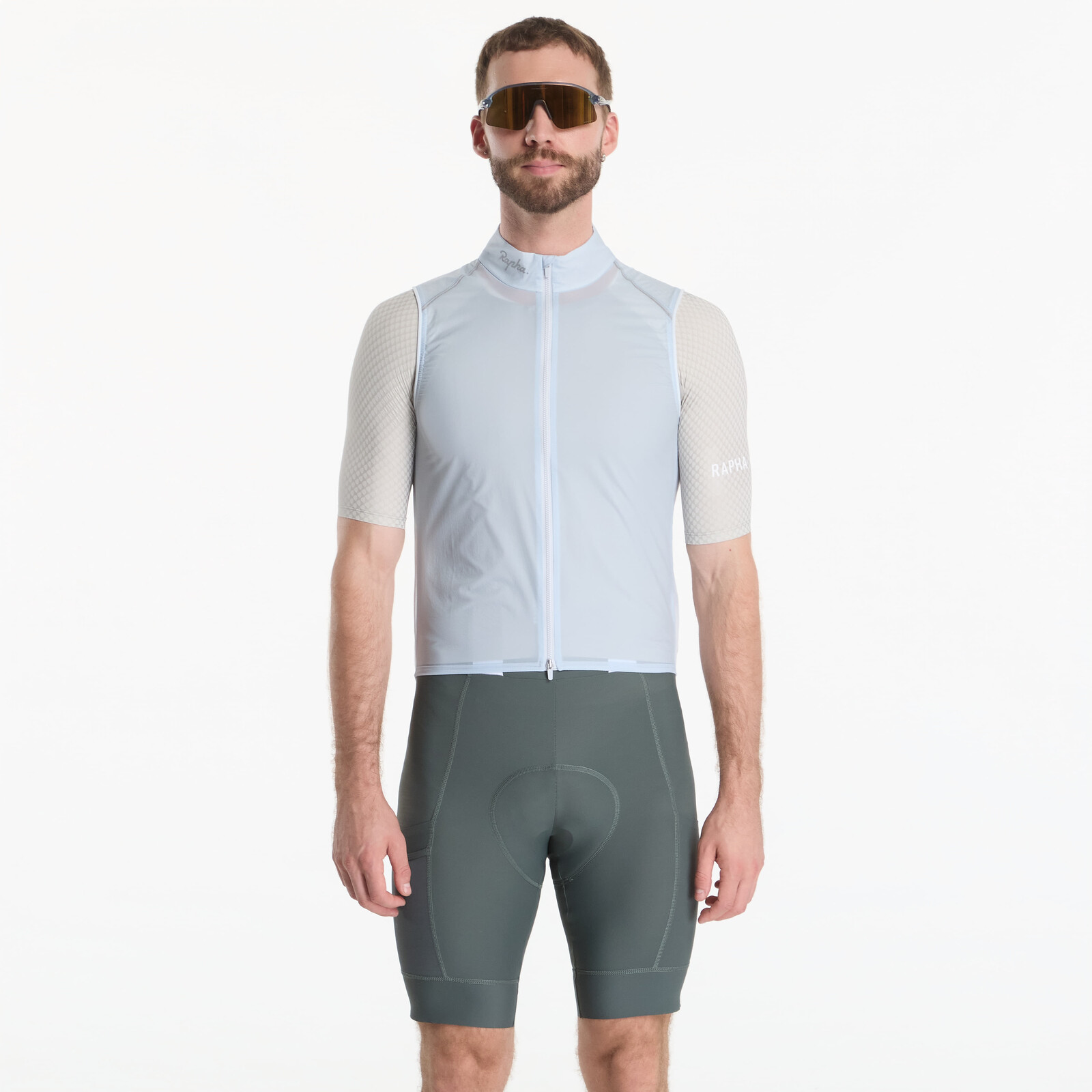 Vesta Rapha Men's Brevet Element Wind Gilet Ice/ Silver M