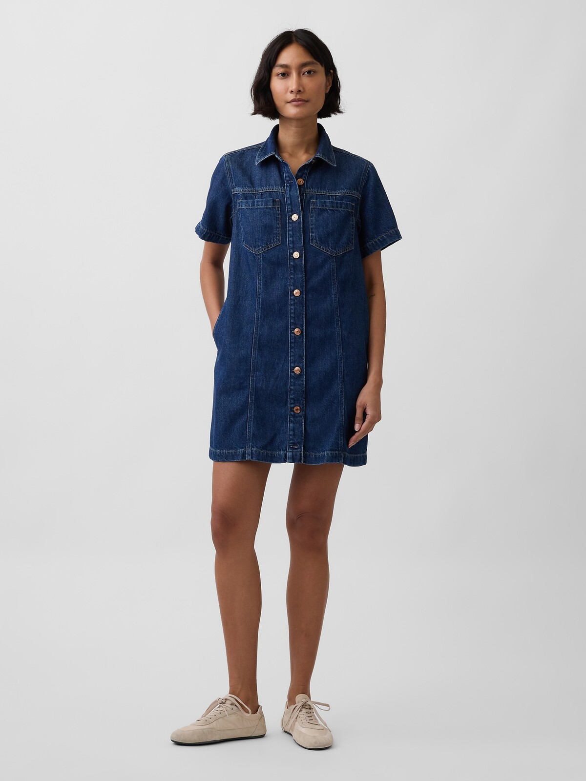 GAP džínsové mini šaty UltraSoft
