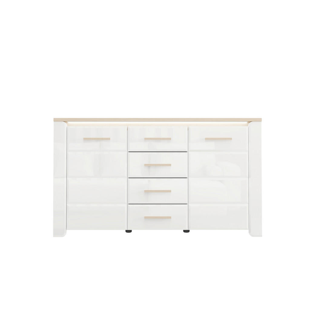 Carryhome KOMODA, biela, dub bianco, 154/88/40 cm