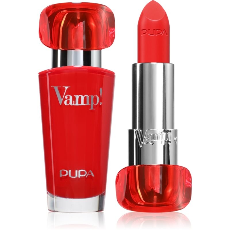 PUPA Milano Vamp! Luminous Lipstick rúž pre plné pery odtieň 303 Red 3.5 g