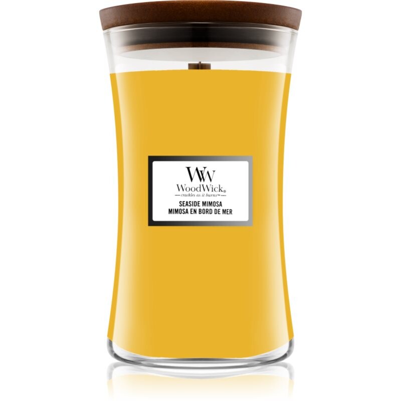 Woodwick Seaside Mimosa vonná sviečka s dreveným knotom 609.5 g