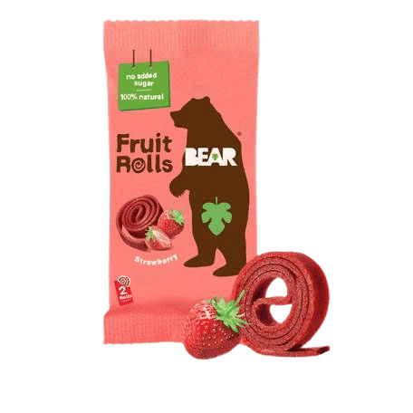 BEAR Jahodové ovocné rolky 20 g