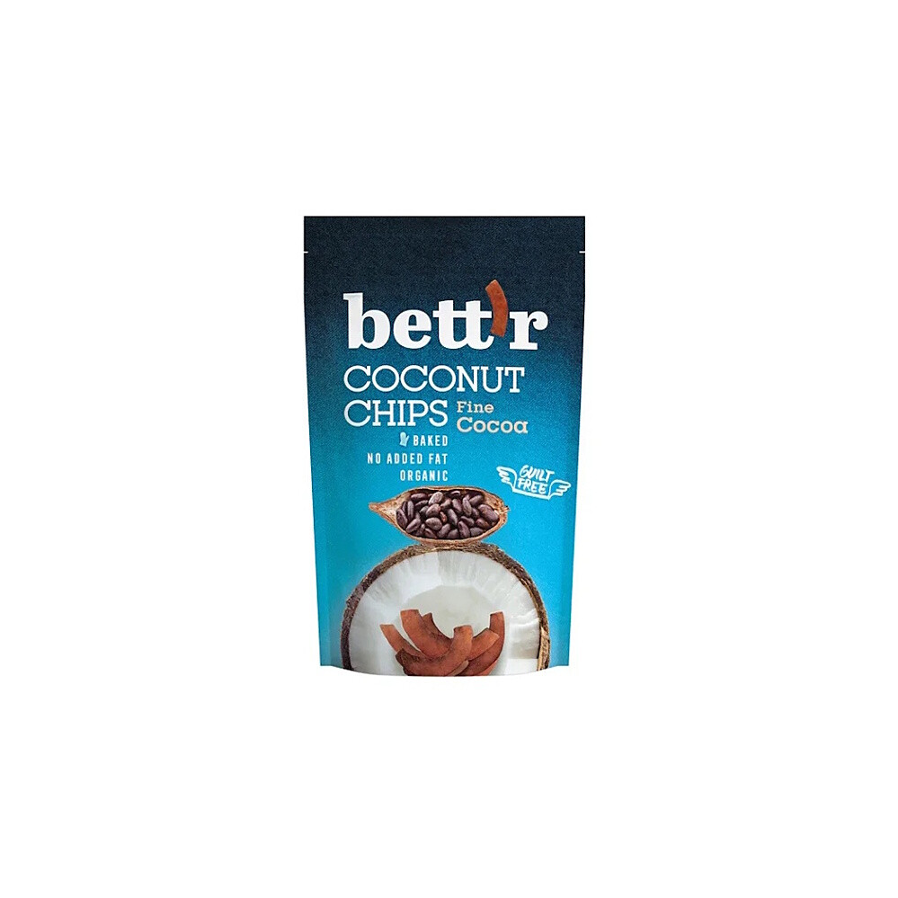 BETT'R Chipsy kokosové s kakaom BIO 70 g