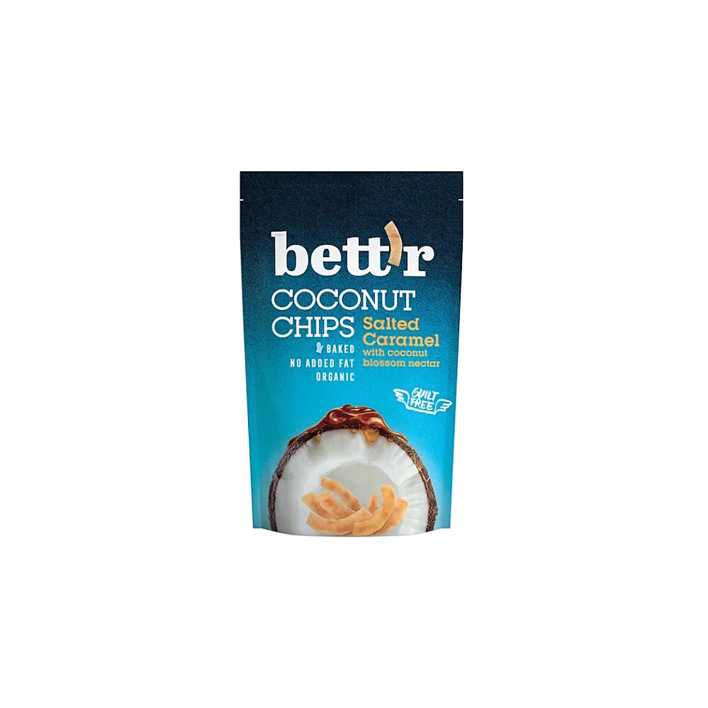 BETT'R Chipsy kokosové slaný karamel BIO 70 g